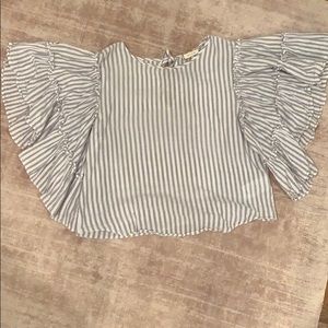 Anthropologie statement sleeve top